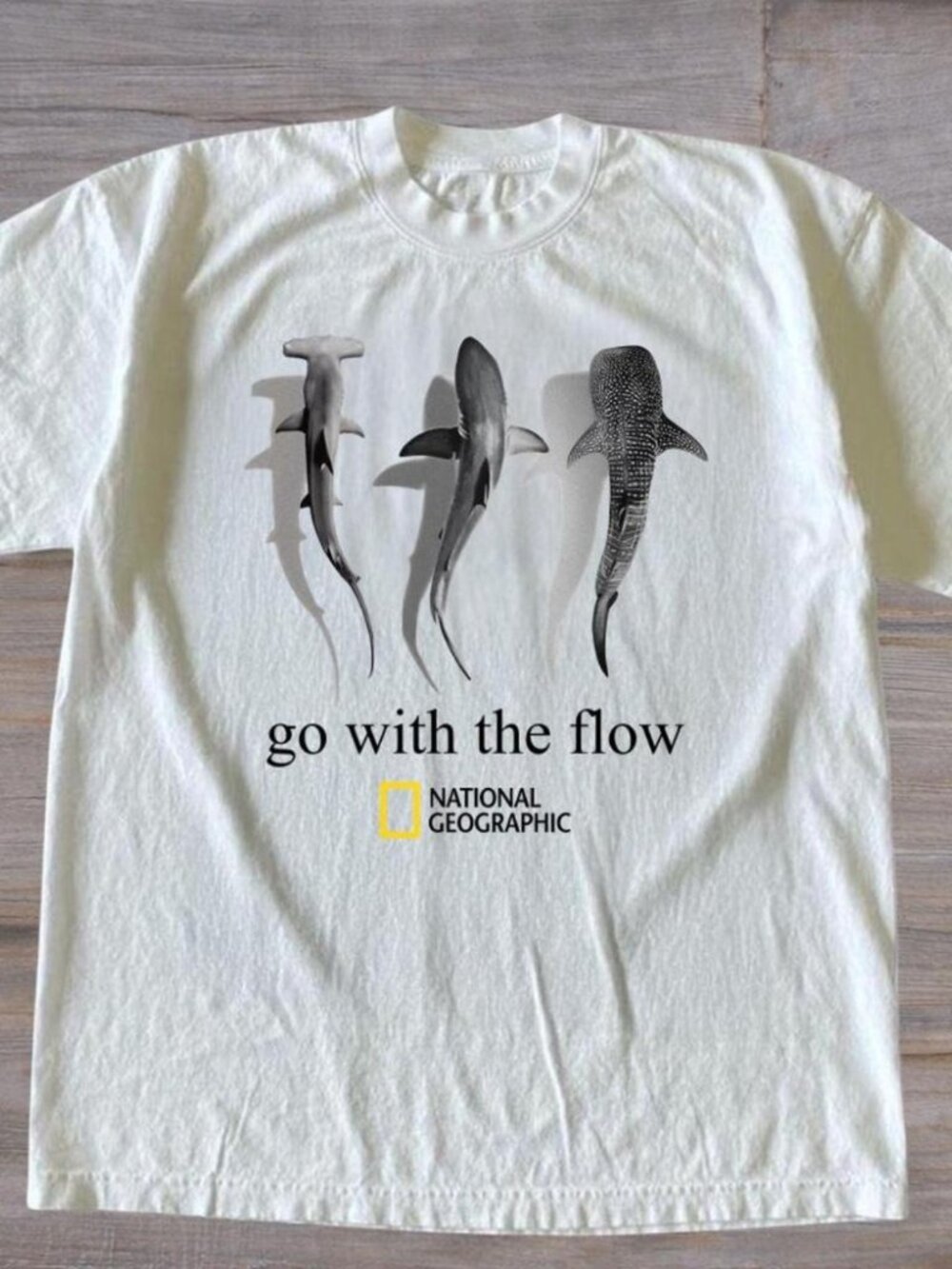 Shark Trio "Go With The Flow" Tee